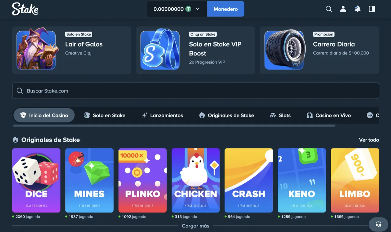 El casino en línea de Stake